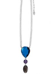 Pilgrim GoDiva ladies´ necklace, blue, purple/silver