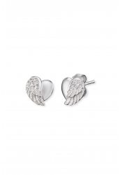 Engelsrufer Stud Earrings Heart Wing