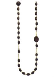 Pilgrim Ladies´ necklace :wooden beads black/frosted gold