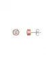 Damenohrringe Silver Circle rosé 4,5mm