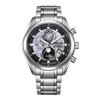 Eco Drive Funkuhr Mondphase Silber