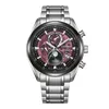 Eco Drive Funkuhr Mondphase Rot