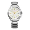 Eco Drive Funkuhr Titan 37,5mm weiß