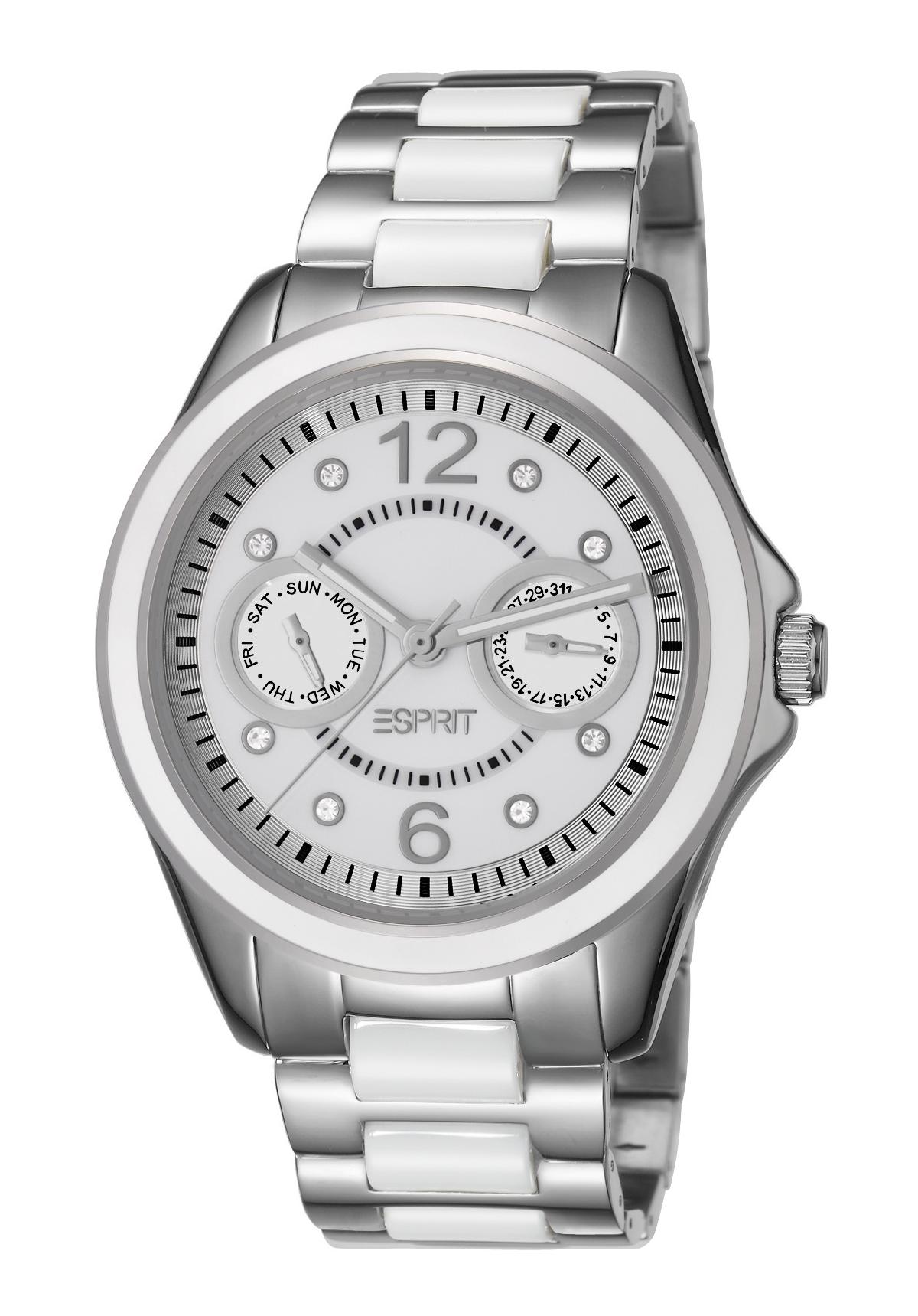 Esprit Ladies´ Watch Multifunction Marin Ceramic Silver nur 79.00