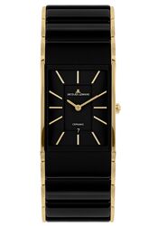 Jacques Lemans Men´s Watch Dublin HighTech Ceramic black / IP-gold