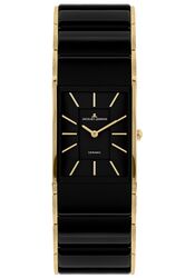 Jacques Lemans Women´s Watch Dublin HighTech Ceramic black / IP-gold