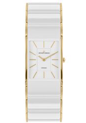 Jacques Lemans Women´s Watch Dublin HighTech Ceramic white / IP-gold