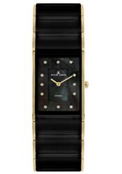 Jacques Lemans Women´s Watch Dublin HighTech Ceramic black / IP-gold