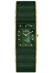 Jacques Lemans Women´s Watch Dublin HighTech Ceramic green / IP-gold