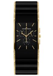 Jacques Lemans Chronograph Dublin HighTech Ceramic black / IP-gold