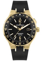 Jacques Lemans Men´s Watch Hybromatic / IP-gold Black