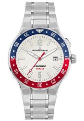 Jacques Lemans Men´s Watch Hybromatic Steel Blue Red