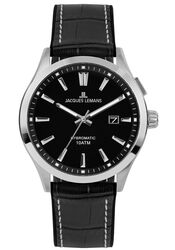 Jacques Lemans Men´s Watch Hybromatic Leather Black