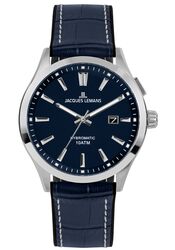 Jacques Lemans Men´s Watch Hybromatic Leather blue