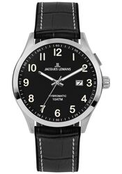 Jacques Lemans Men´s Watch Hybromatic Leather Black