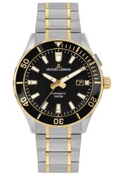 Jacques Lemans Men´s Watch Hybromatic / IP-gold Bicolor