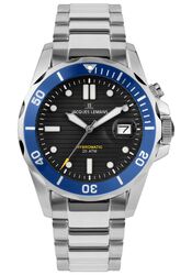 Jacques Lemans Men´s Watch Hybromatic Magnifying Glass Steel Blue