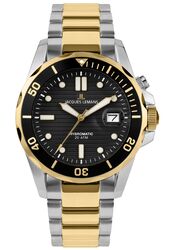 Jacques Lemans Men´s Watch Hybromatic Magnifying Glass / IP-gold