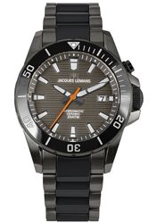 Jacques Lemans Men´s Watch Hybromatic Limited Edition Ceramic black / IP-black