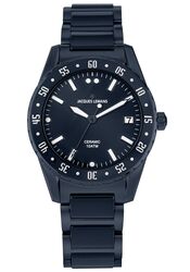 Jacques Lemans Men´s Watch Liverpool Special Edition HighTech Ceramic blue / IP-blue