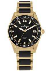 Jacques Lemans Men´s Watch Liverpool Special Edition HighTech Ceramic black / IP-gold