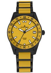 Jacques Lemans Men´s Watch Liverpool Special Edition HighTech Ceramic yellow / IP-black