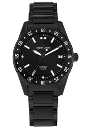 Jacques Lemans Women´s Watch Liverpool Special Edition HighTech Ceramic black / IP-black