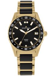 Jacques Lemans Women´s Watch Liverpool Special Edition HighTech Ceramic black / IP-gold