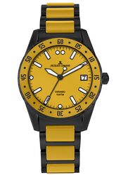 Jacques Lemans Women´s Watch Liverpool Special Edition HighTech Ceramic yellow / IP-black