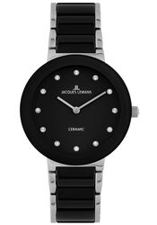 Jacques Lemans Women´s Watch Monaco Special Edition HighTech Ceramic black / Chrystal