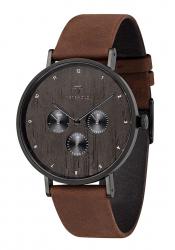 Kerbholz Caspar Heritage Wood Brown Multifunction Watch
