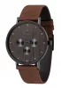 Caspar Heritage Wood Tabakbraun Multifunktionsuhr