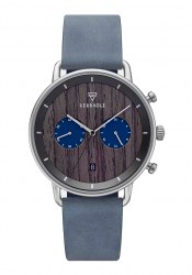 Kerbholz Herbert Darkwood Silver Navy Men´s Watch
