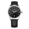1975 Quarz Date 39mm Schwarz Leder