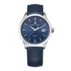 1975 Automatik Date 40mm Blau Leder