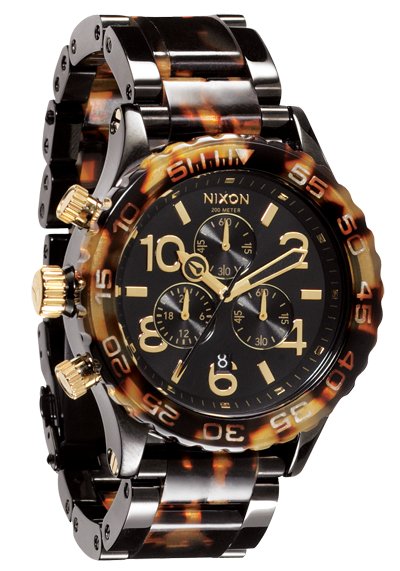 Nixon The 42-20 Chrono All Black/Tortoise Chronograph