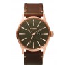 The Sentry Leather Rose Gold / Gunmetal / Brown