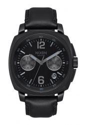 Nixon The Charger Chrono Leather All Black