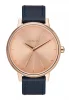 The Kensington Leather Rose Gold Navy