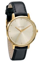 Nixon The Kensington Leather gold ladies´ watch