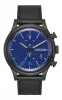 The Station Chrono Leather All Black / Blue