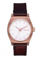 Nixon The Medium Time Teller Leather Rose Gold / White