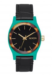 Nixon The Medium Time Teller Leather Green / Mix