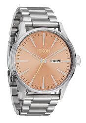 Nixon Sentry Silver / Coral