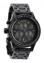 Nixon The 38-20 Chrono All Black Crystal