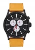 The Sentry Chrono Leather All Black / Goldenrod