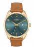 The Bullet Leather Light Gold / Turquoise