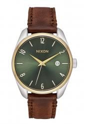 Nixon The Bullet Leather Silver / Gold / Agave