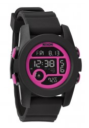 Nixon The Unit 40 Black / Magenta Digital Watch