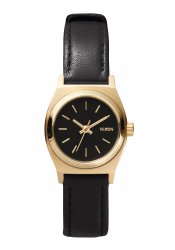 Nixon The Small Time Teller Leather Black / Gold